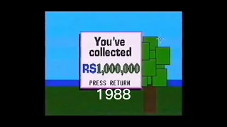 Evolution Of Roblox Mega 1988 - 2021