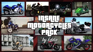 Обзор на пак мотоциклов INSANE MOTORCYCLES PACK by Eddie для GTA SAN ANDREAS [Update]