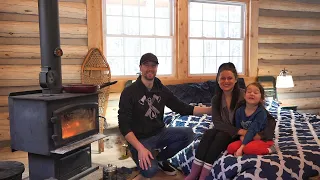 Showing my Wife & Daughter the Cabin we Built Them / Ep92 / Outsider Cabin Build