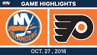 NHL Highlights | Islanders vs. Flyers - Oct. 27, 2018