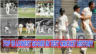 Top 10 lowest scores in test Cricket history... India Vs Australia 1st test India all-out for 36!!!