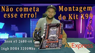 NÃO COMETA ESSE ERRO! Montagem do Kit X99 E5-H9 + Xeon E5 2680 V4 do Aliexpress para PC Gamer!