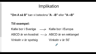 Matematik 2b: Implikation och ekvivalens