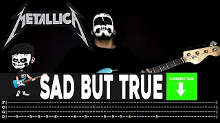 【METALLICA】[ Sad But True ] cover by Cesar | LESSON | BASS TAB