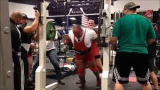 Eric Lilliebridge 454kgs/1,001lbs x 1 x 2 Raw Squat w/ wraps PR @ 300lbs