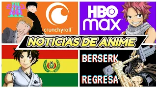 NOTÍCIAS DE ANIME Y DOBLAJE LATINO | BERSERK REGRESA!! | CRUNCHYROLL, ANIME ONEGAI, HBO MAX Y MÁS!!