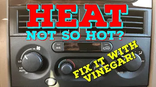 Fix WEAK/COLD CAR HEAT with VINEGAR - How to flush your heater core