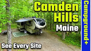 Camden Hills State Park Campground Maine, Tour of EVERY site (RV Living) 4K