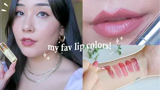 my favorite lip colors!🍒 (k-beauty, Japanese and drugstore brands!)