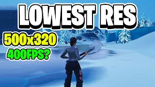 The Lowest Resolution in Fortnite *500x320*  Fortnite Chapter 4 (INSANE RES)