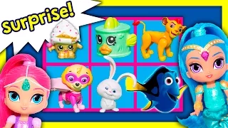 SHIMMER and SHINE Toys Surprise with Shopkins Lion Guard and Tsum Tsum Funny Surprise Video