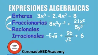 Como clasificar expresiones algebraicas