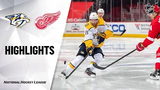 Predators @ Red Wings 4/8/21 | NHL Highlights