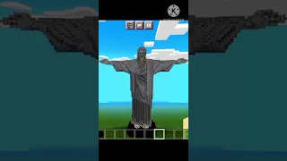 I MADE JESUS CRISTUS STATUE #minecraftshorts #minecraft #shortvideo #viral #youtube