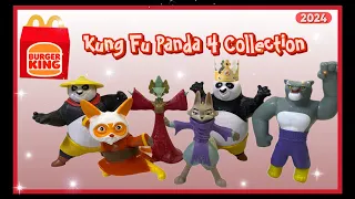 2024 🍟 🐼 Kung Fu Panda 4 COMPLETE SET of 6 Review ~ Happy Meal Fast Food Restaurant AWA Reviews