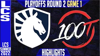 TL vs 100 Highlights Game 1 | LCS Playoffs Summer 2022 Round 2 Upper | Team Liquid vs 100 Thieves G1