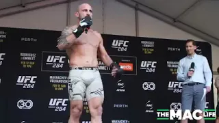 Alexander Volkanovski was fired up at the UFC 284 open workouts.