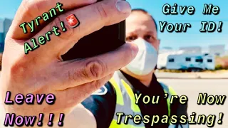 Power Tripping Security Loses His Control Tries Hitting Me W/ His Phone Gets Checked-1st Amendment