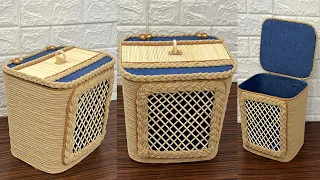 Diy Basket/ Diy Storage Basket/ Diy Rope Organizer Basket/ سبت منظم يدوي