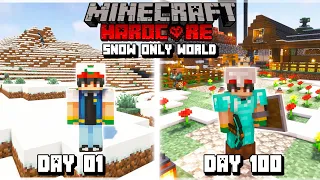 I Survived 100 Days of Hardcore Minecraft in Snow only World (Hindi) part-01