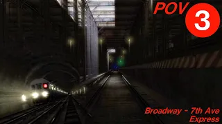 NYC Subway Virtual Experience (3) Train Ride to Chambers Street (OpenBVE)