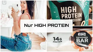 1 Tag nur HIGH PROTEIN Produkte essen😱 was passiert? | lauraabe