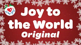 Joy to the World Original with Lyrics Christmas Song