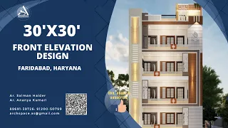 30'X30' FRONT ELEVATION DESIGN Architect | Planner | Interior Designer | Landscape | 3D Visualizer