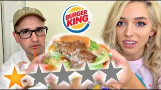 Trying the IMPOSSIBLE WHOPPER at the WORST RATED Burger King