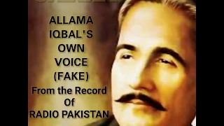 SHIKWA ALLAMA IQBAL'S OWN VOICE (FAKE) from the Record of RADIO PAKISTAN #viral #viralvideo #poetry