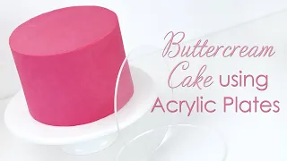 Covering Cakes with Buttercream using Acrylic Discs / Ganache Plates