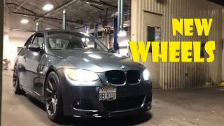 APEX SM-10 wheels and Federal SS 595 tires getting installed on to Bros E92 335i!