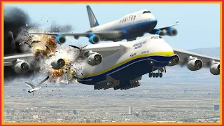 World Largest Airplane An-225 Carrier Emergency Landing Due To Bird Strike | X-Plane 11