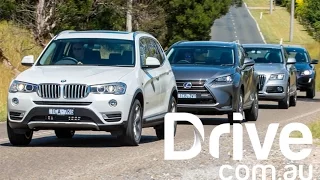 Lexus NX300h v Audi Q5 v BMW X3 v Volvo XC60 | Drive.com.au