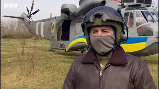 UKRAINE: British Westland WS-61 "Sea King" helicopter on patrol.