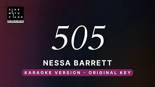 505 - Nessa Barrett (Original Key Karaoke) - Piano Instrumental Cover with Lyrics