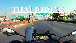 Riding Motorcycle Yamaha XMAX 300 Suksawat Road Phra Pradaeng - Dao Khanong Bangkok Thailand