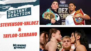 Results: Shakur Stevenson vs. Oscar Valdez & Katie Taylor vs. Amanda Serrano | Morning Kombat