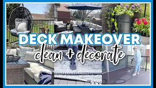 DECK MAKEOVER | PATIO CLEAN & DECORATE WITH ME 2022!