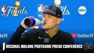 Michael Malone opened his NBA Finals Championship presser in the most legendary way 😂🍻