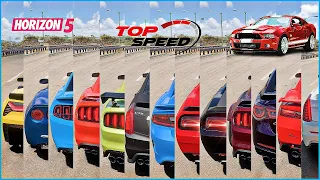 Forza Horizon 5 - Top 16 Fastest Modern Muscle Cars Acceleration & Top Speed Battle