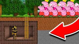 BASE SECRETA VS APOCALIPSIS DE PEPPA PIG EN MINECRAFT 😱