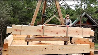Setting Round 2 - Dovetail Log Cabin Build (Ep 19)