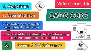 Away from, Separated from, etc, NOS,  IMDG CODE  5 |  #ships #merchantnavy #imdg #cargo #mariners