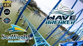 2019 Wave Breaker The Rescue Coaster On Ride Ultra HD 4k Front Seat POV SeaWorld San Antonio