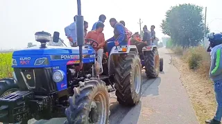 आज Euro 4×4 की बनाई रेल 😅 | Farmtrac 6055 T20 Powermaxx Vs Powertrac Euro 55 Tochan | Tractor Tochan