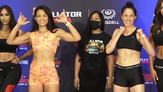 Sumiko Inaba vs. Whittany Pyles - Weigh-in Face-Off - (Bellator 279: Cyborg vs. Blencowe 2)