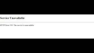 roblox error 503 service unavailable