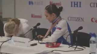 Evgenia Medvedeva - press-conference after victory at World Juniors 2015