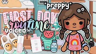 First Day Of School *MORNING ROUTINE* 📝 || 🔊 with voice || Toca Boca Roleplay